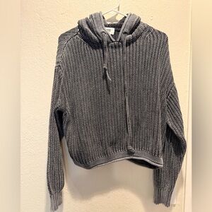 PINK Victoria's Secret Charcoal Cowl Neck Sweater